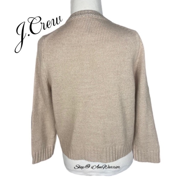 J.Crew Collection jeweled trim ecru cardigan *shop@iamwarrior - Picture 5 of 10